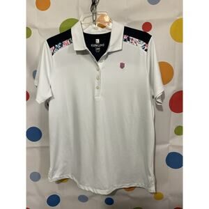 Kate Lord Activewear Top White Multi Size Large